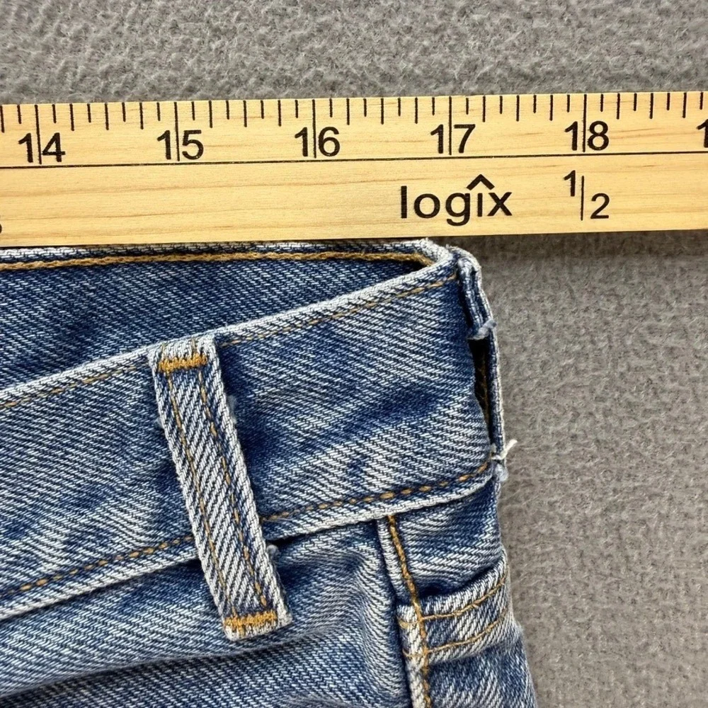 Levi's 505 C‎ Mens W31 Blue Straight Distressed Cut Off Raw Hem Vintage Rocker